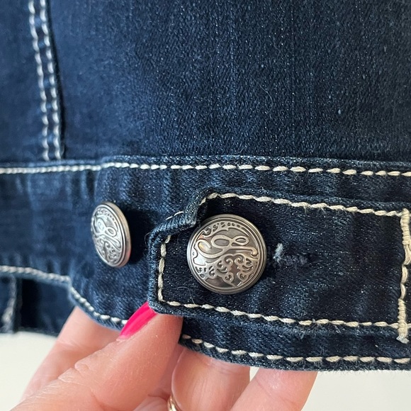 Style & Co. Premium Jeans Denim Button Down Vest Women’s size Large - Picture 2 of 14